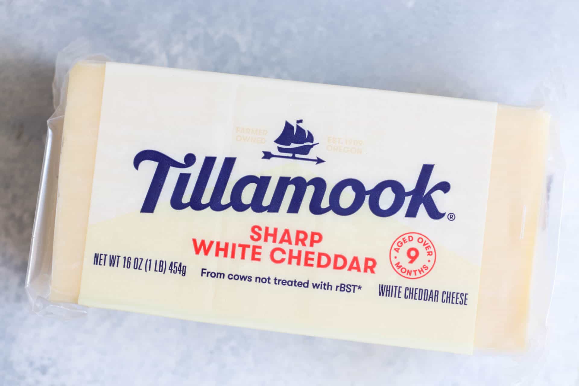 Block of Tillamook Sharp White Cheddar Cheese