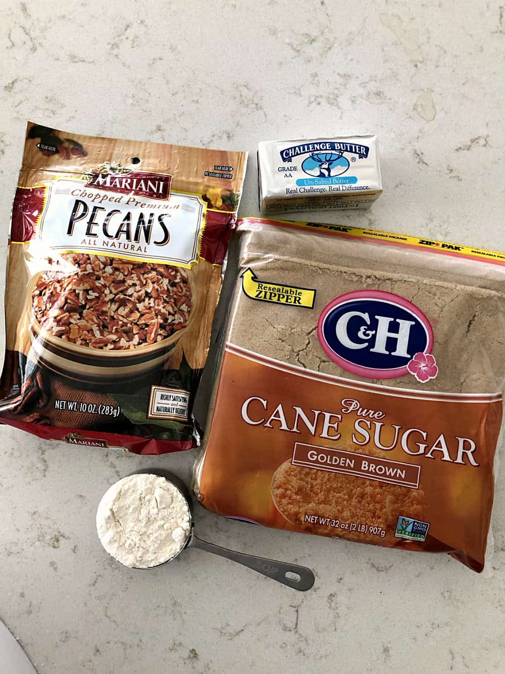 ingredients for streusel topping for casserole.