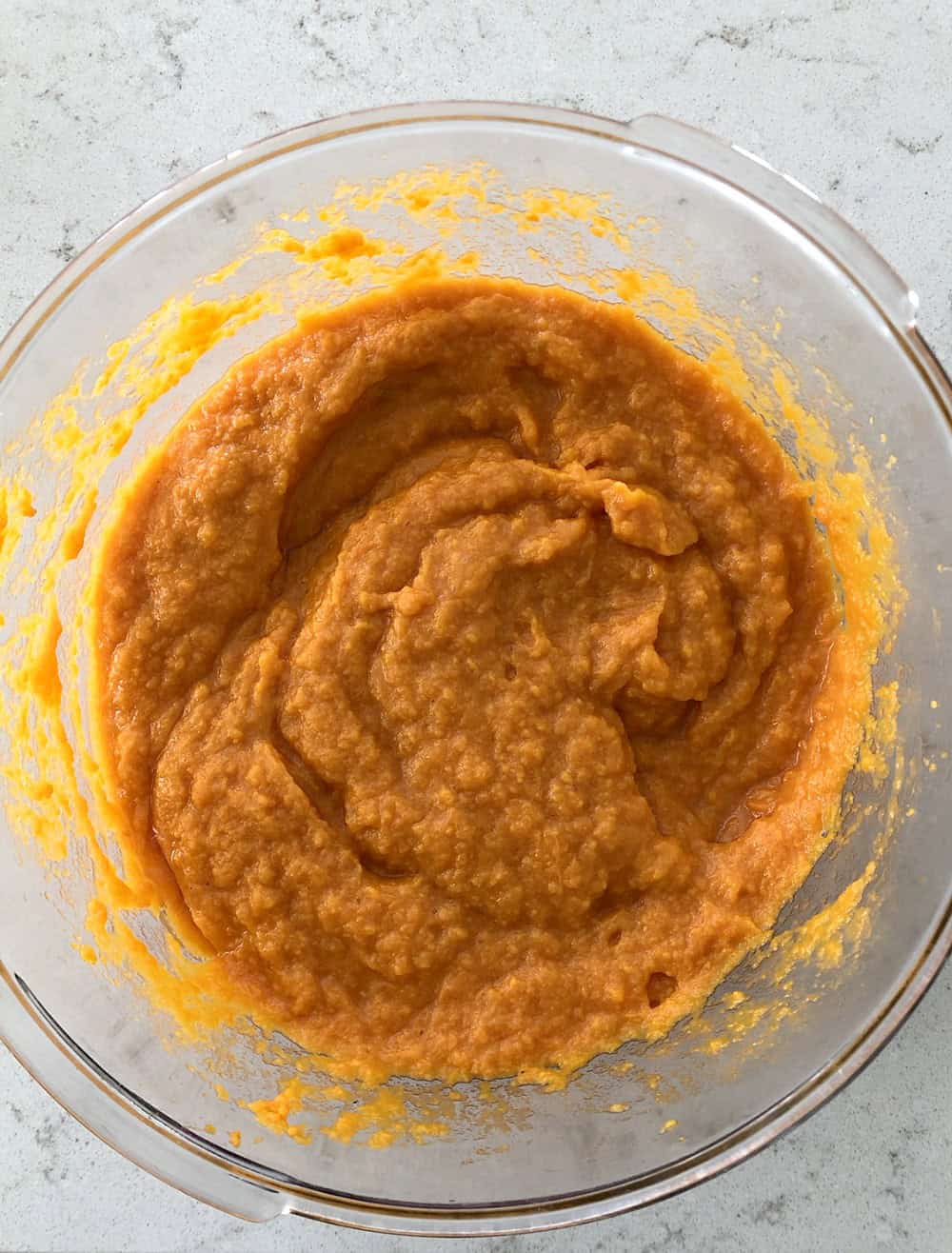 mashed sweet potatoes in a bowl