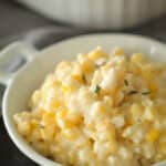 Cooked corn in bowl for six sisters