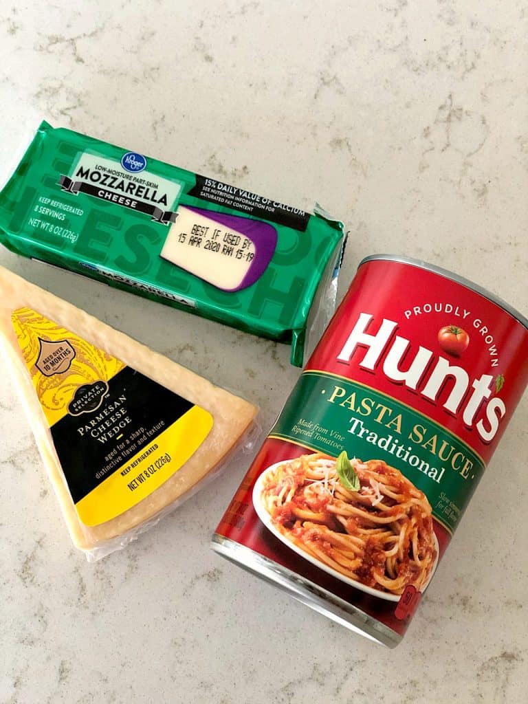 Ingredients to make sauce for Instant Pot Cheesy Penne Pasta.