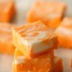 Orange Creamsicle Fudge Stacked