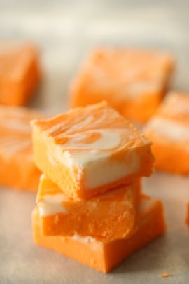 Orange Creamsicle Fudge Stacked