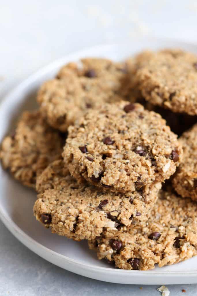 A plate full of Breakfast Cookies.