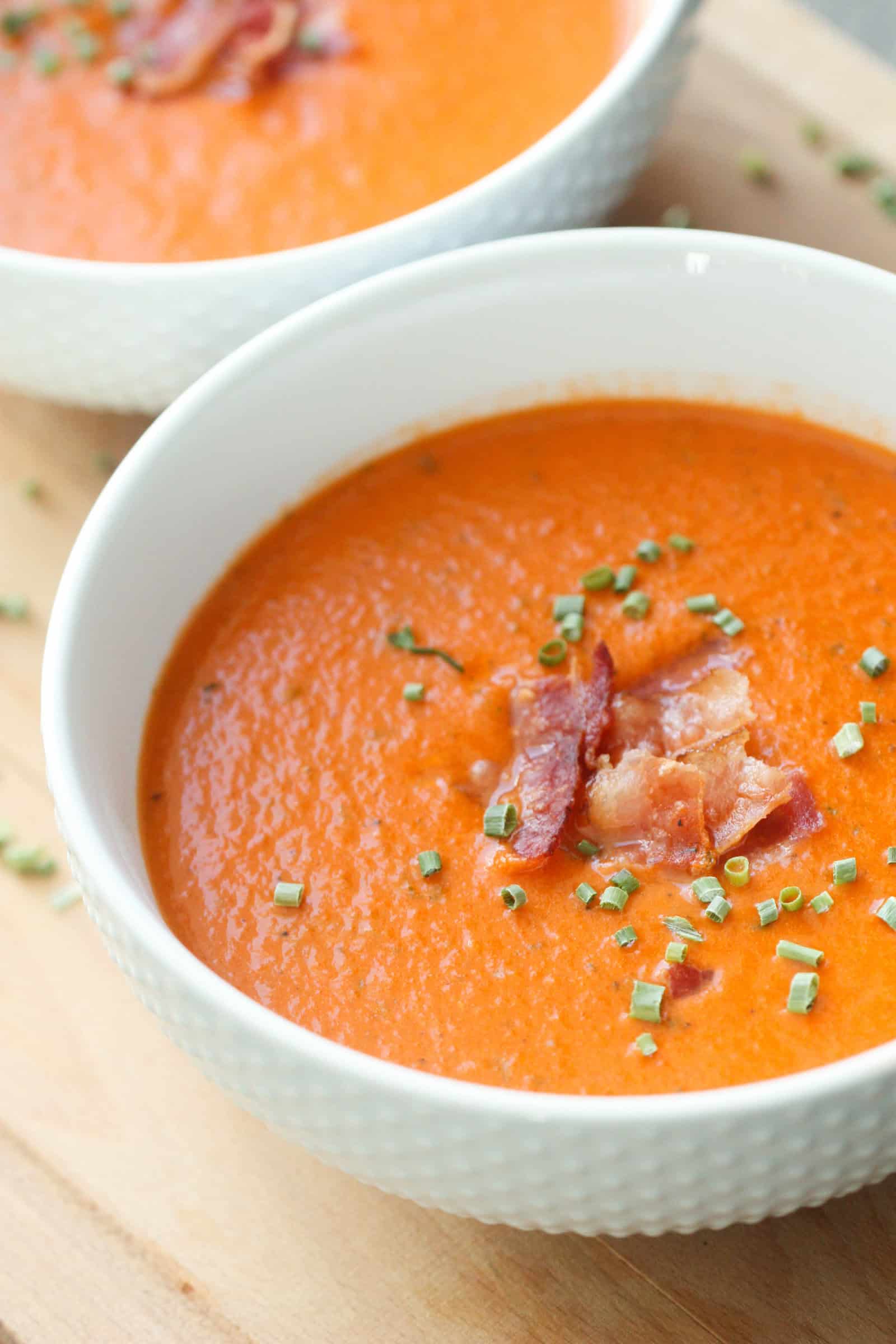 Instant Pot Bacon Tomato Bisque Soup Recipe