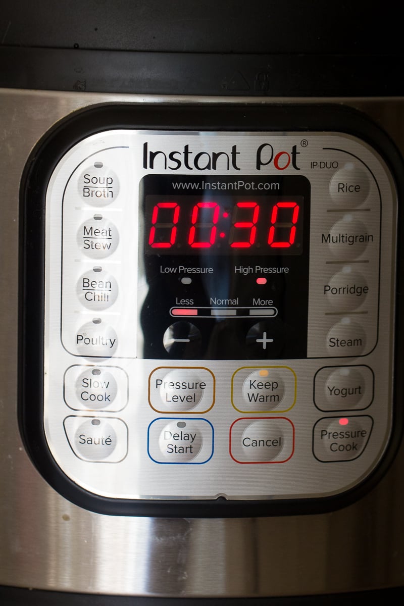 30 minute timer on the Instant Pot