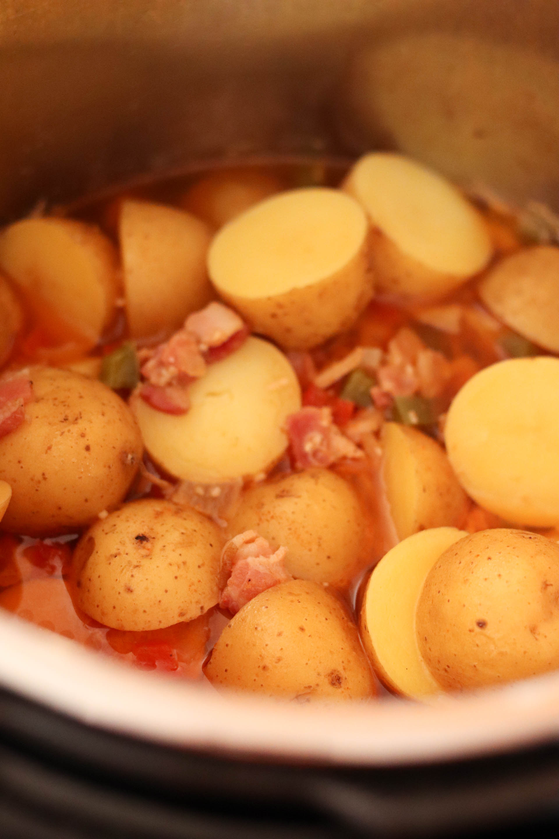 Potatoes and bacon in the Instant Pot