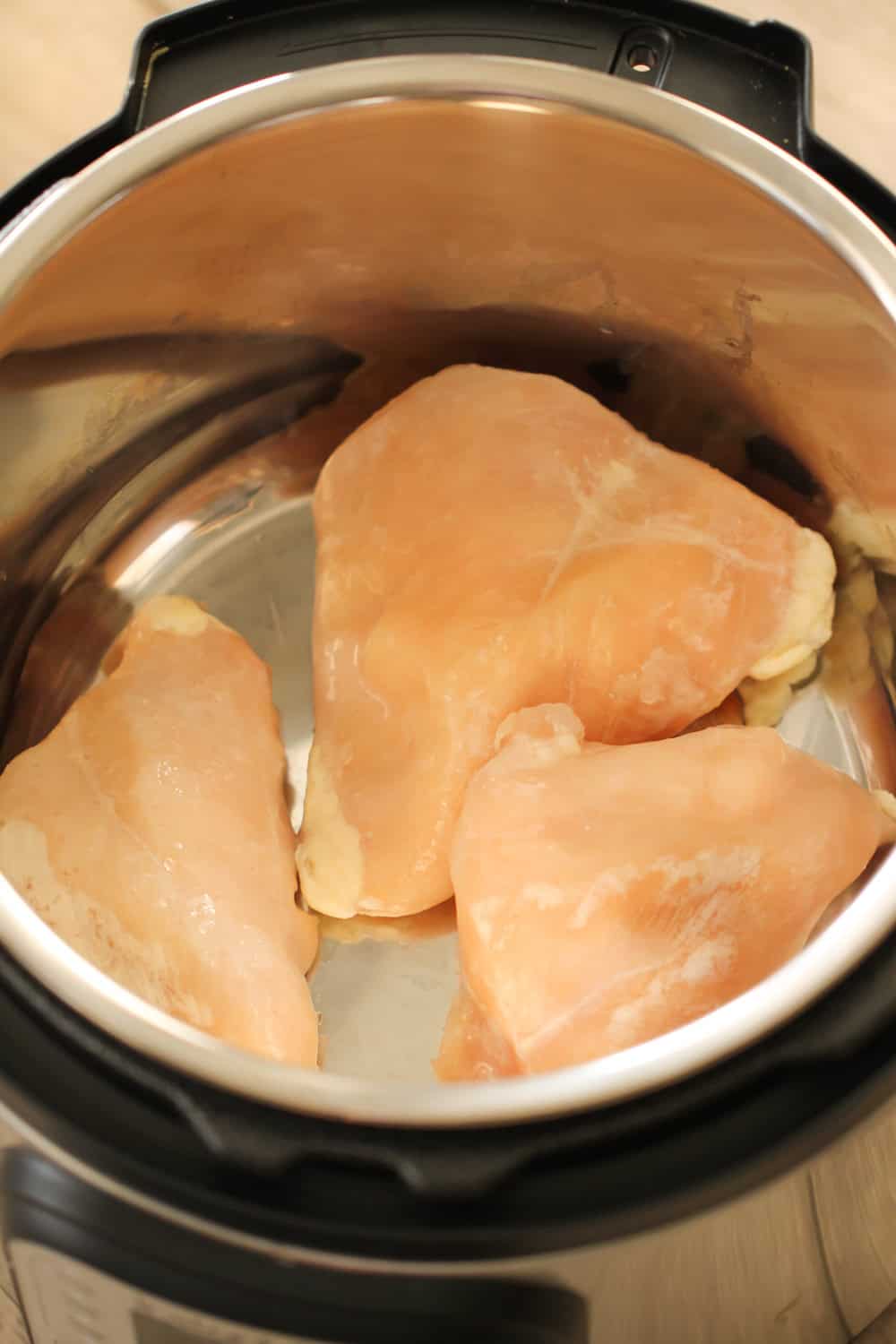 Raw chicken in the Instant Pot