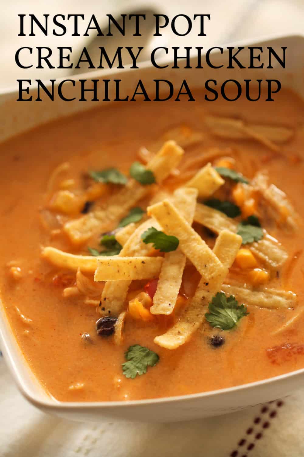 Instant Pot Creamy Chicken Enchilada Soup