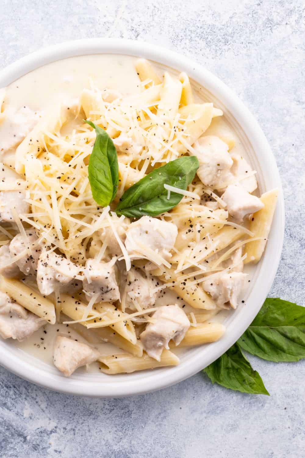 Instant Pot Chicken Alfredo Penne Pasta Recipe