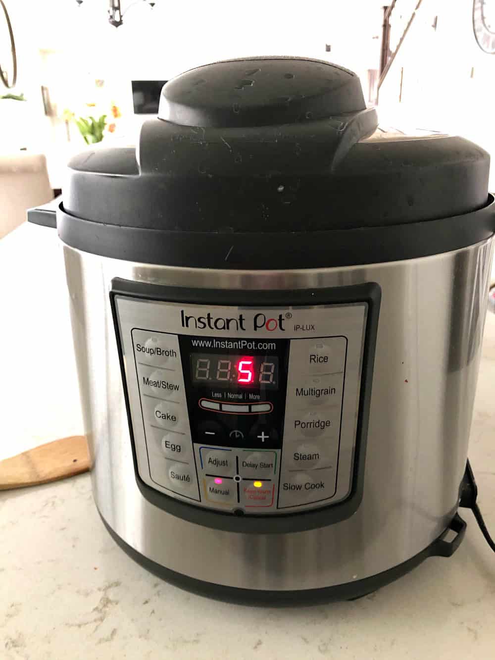 Instant Pot set to 5 minutes