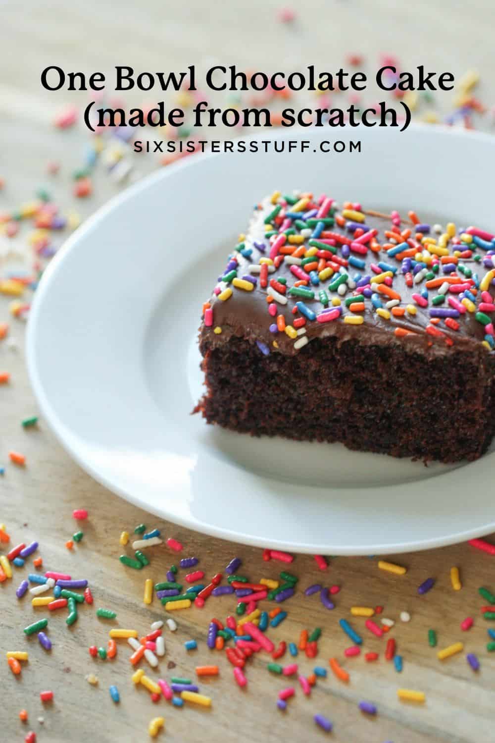 One Bowl Chocolate Cake (made from scratch) Recipe