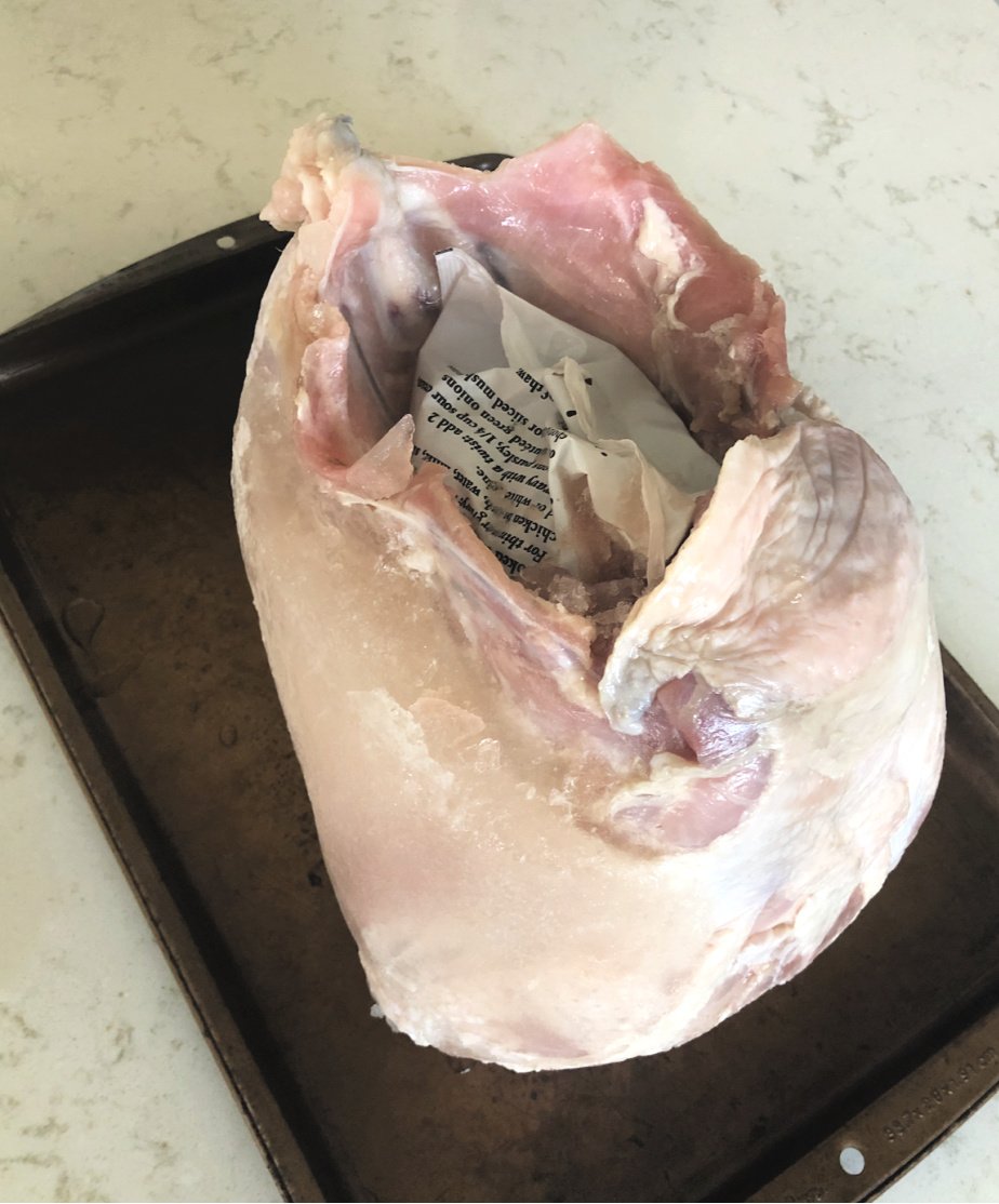 Frozen turkey breast with gravy packet