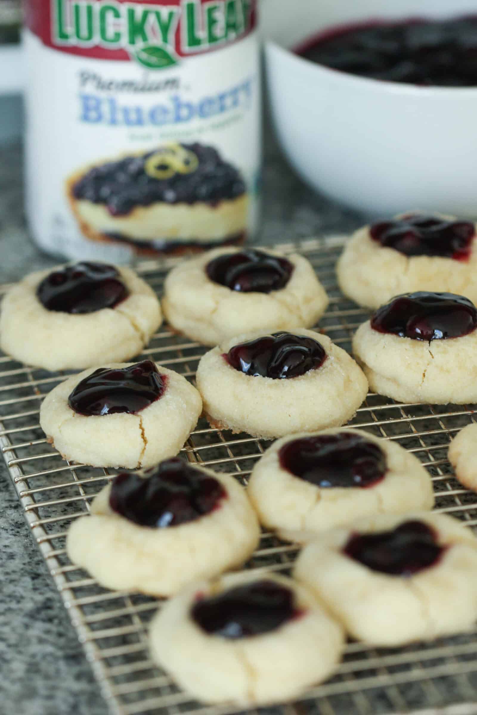 Blueberry Thumbprint Cookies Recipe with Lucky Leaf Pie Filling