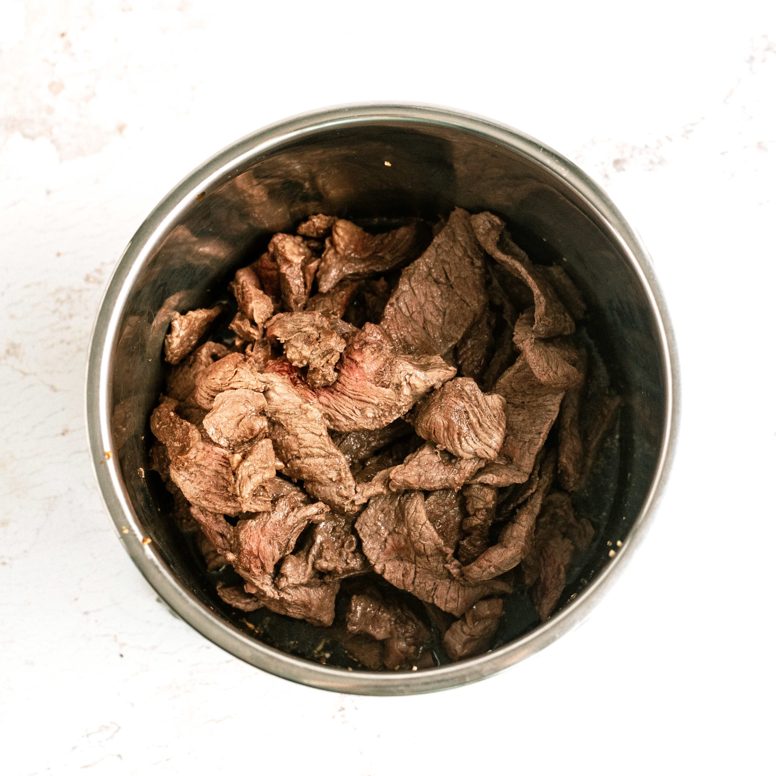 Cooked flank steak in instant pot
