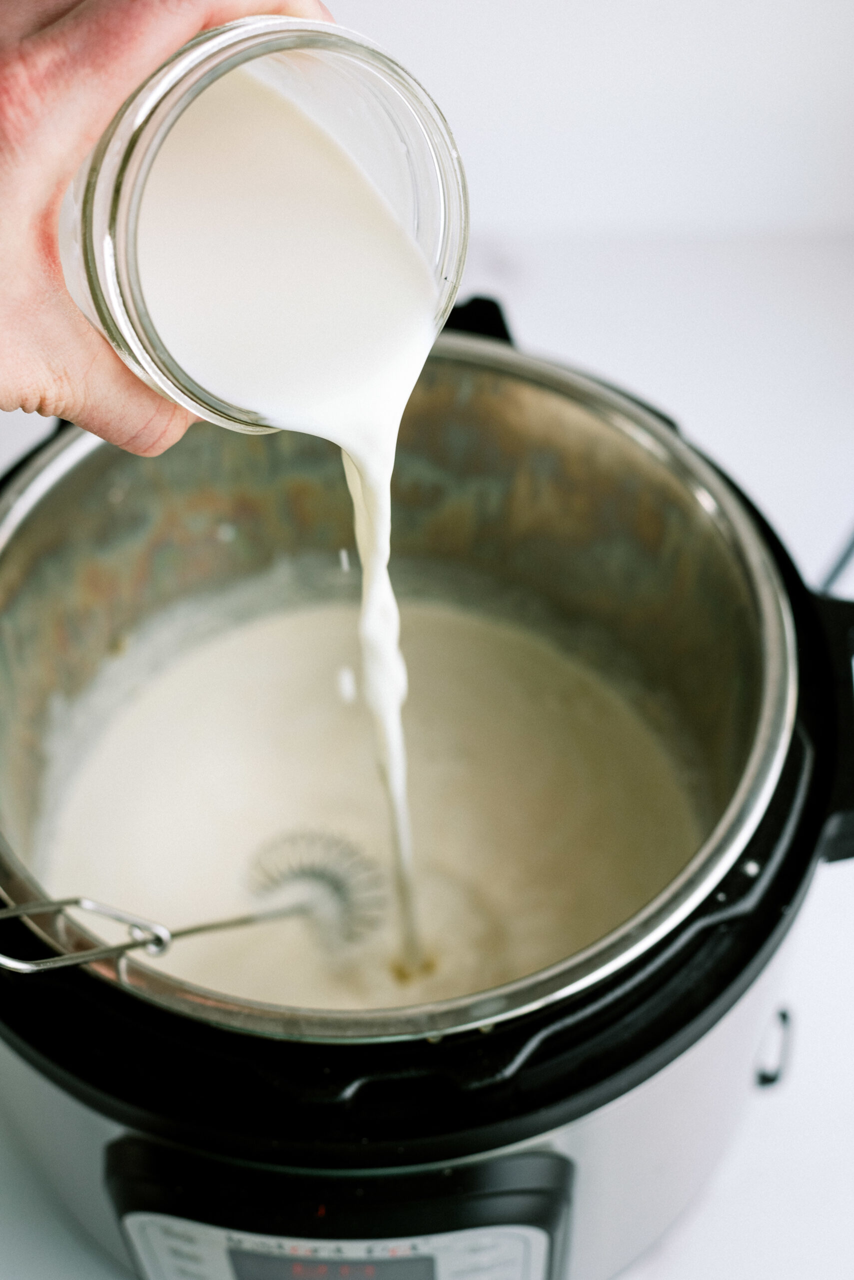 cream added to the instant pot