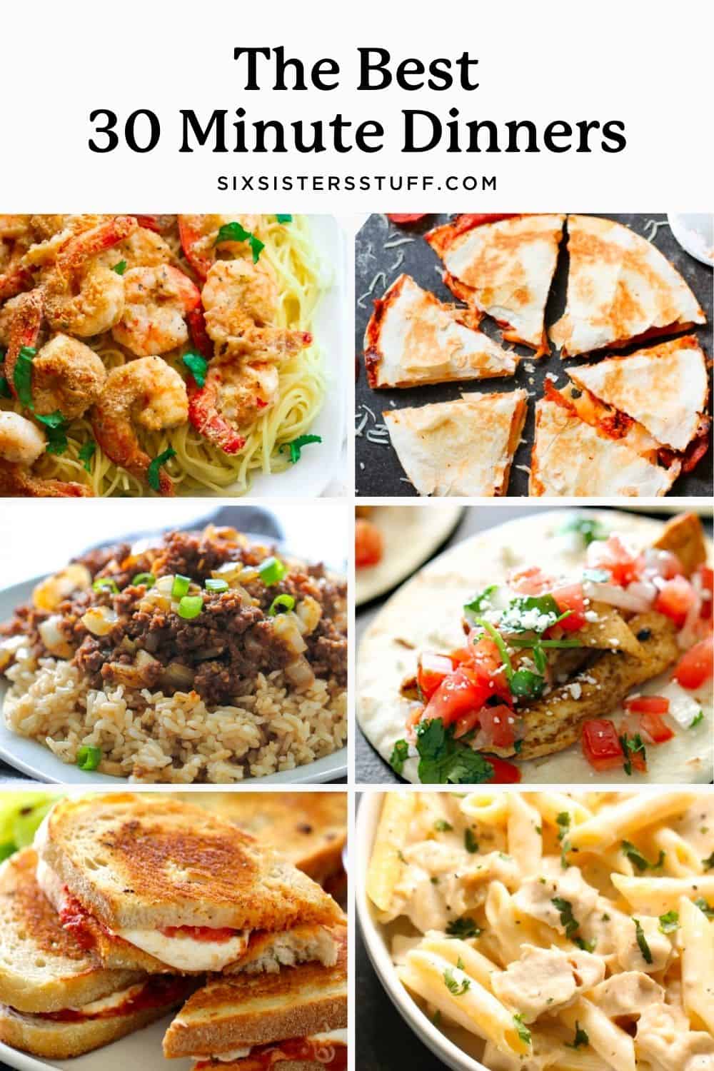 25 of the Best 30 Minute Family Dinner Recipes