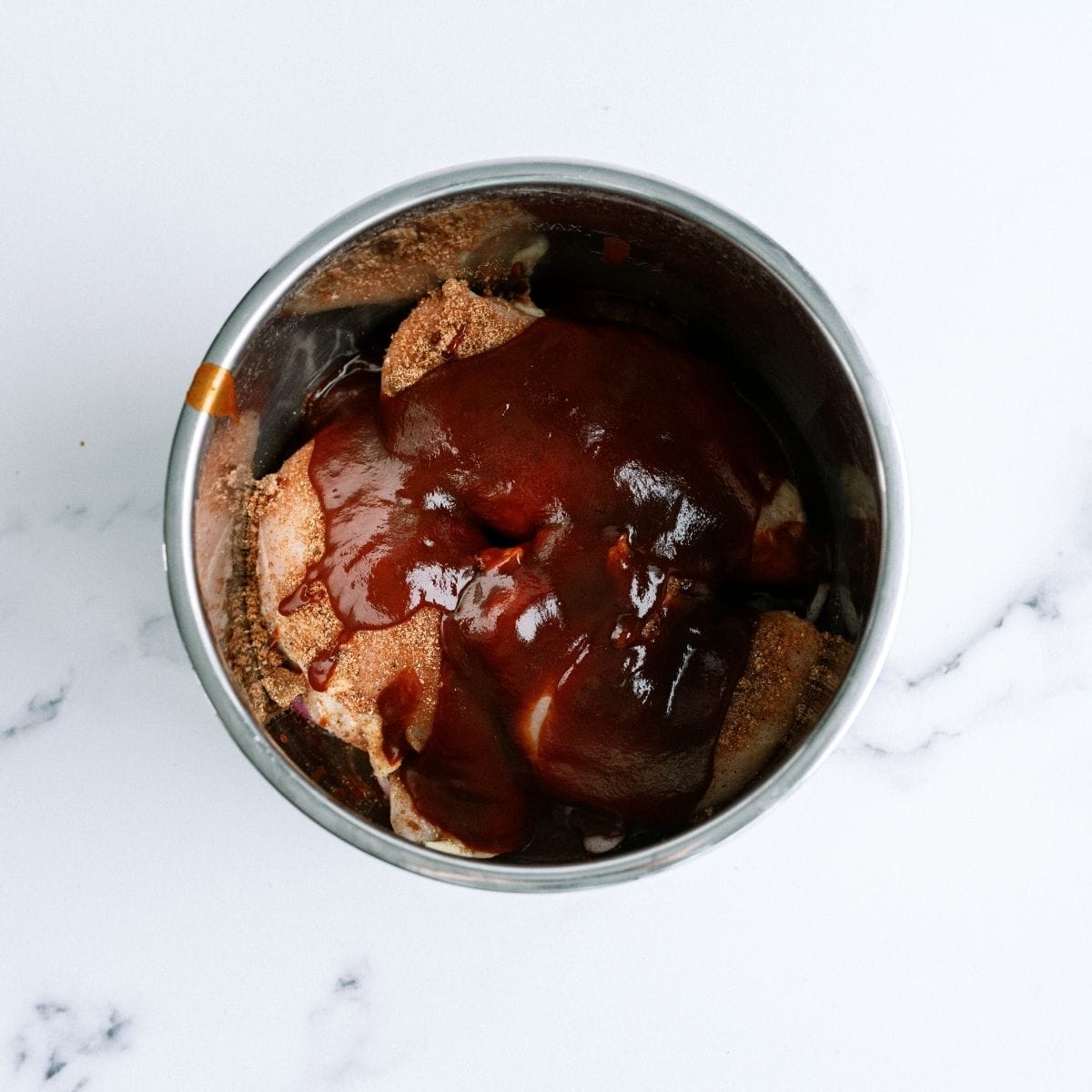 BBQ Sauce on Chicken for Instant Pot BBQ Chicken Sandwiches