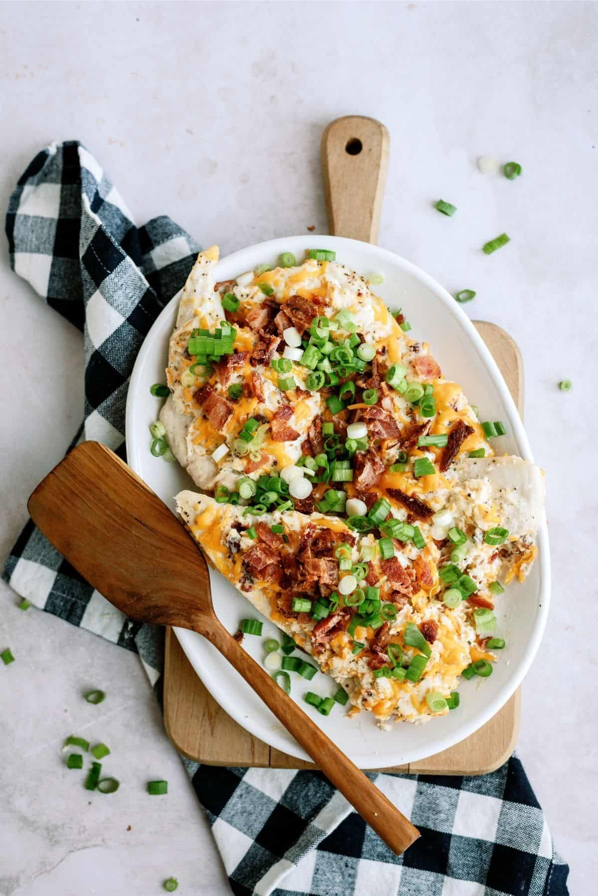 Easy Baked Crack Chicken on a plate