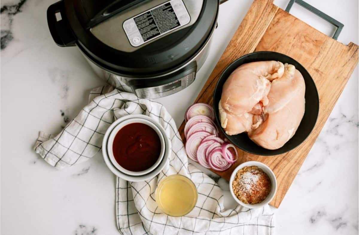 Ingredients for Instant Pot BBQ Chicken Sandwiches