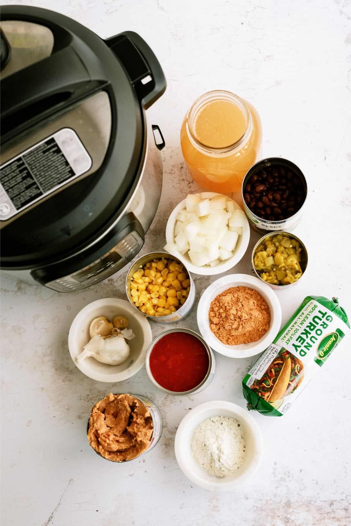 Ingredients for Instant Pot Ground Turkey Taco Chili Recipe