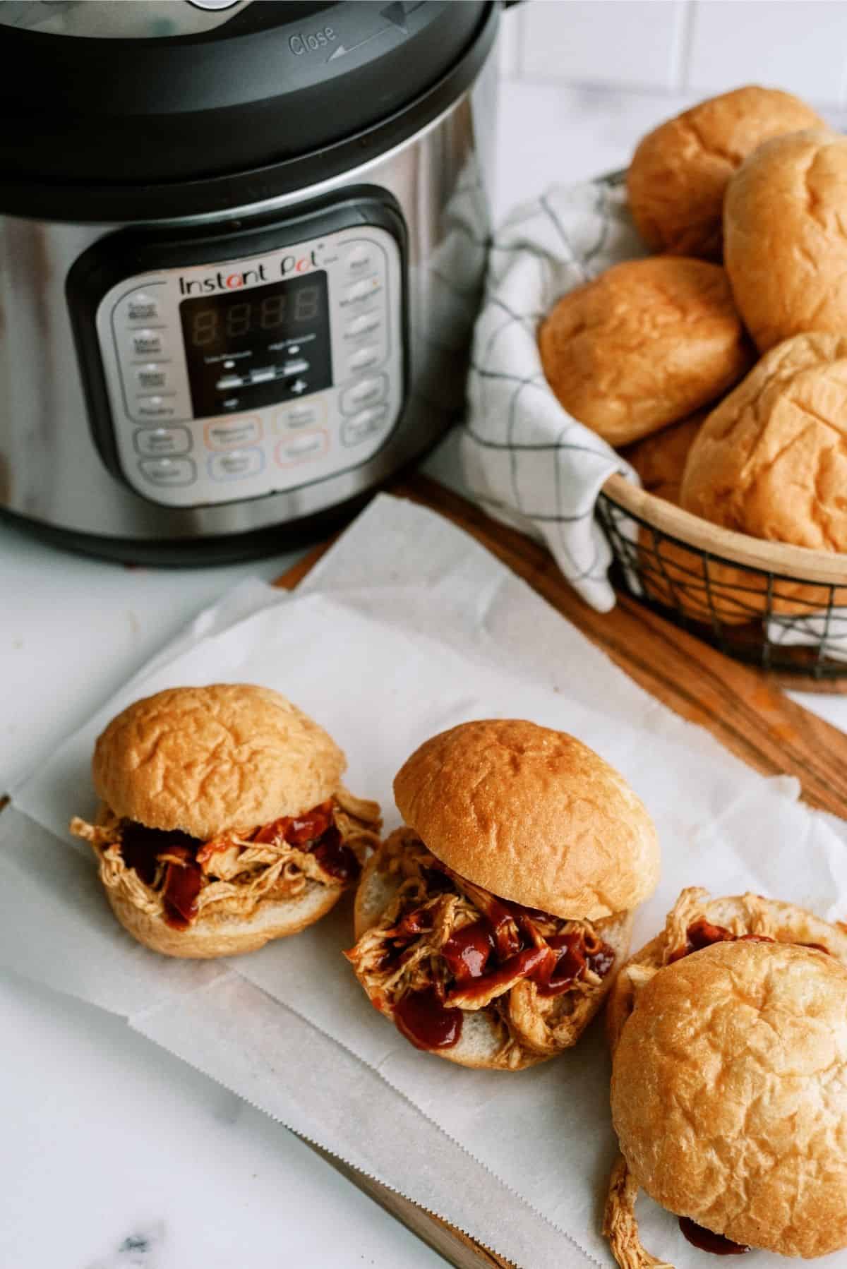 Instant Pot BBQ Chicken Sandwiches 