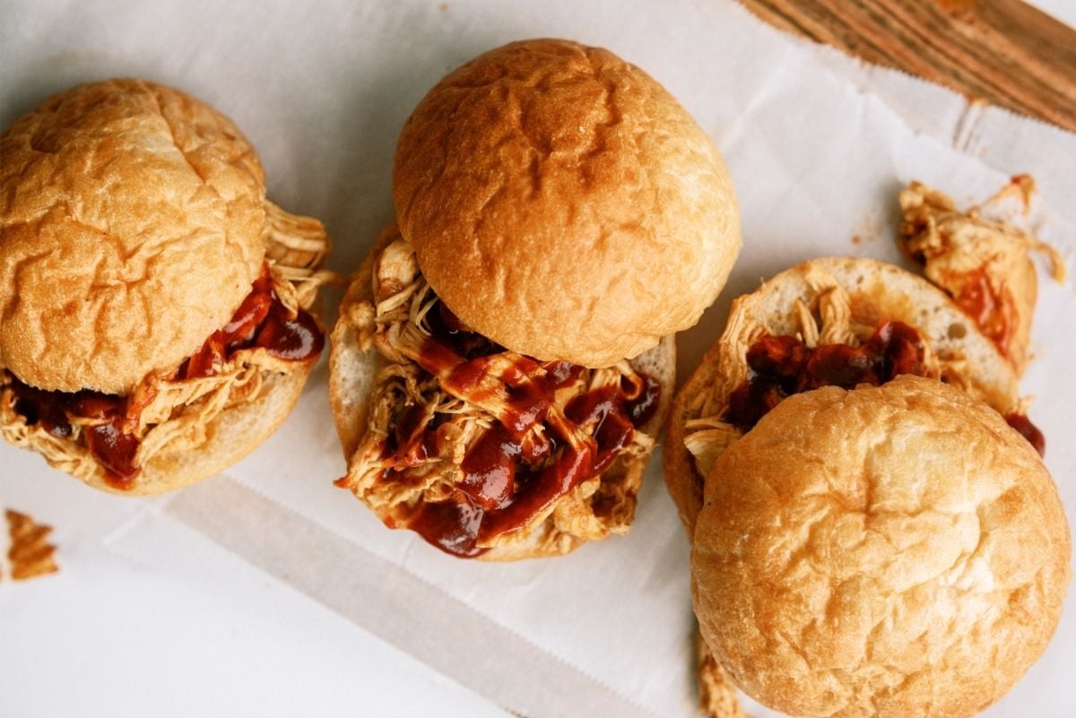 Instant Pot BBQ Chicken Sandwiches from SixSistersStuff