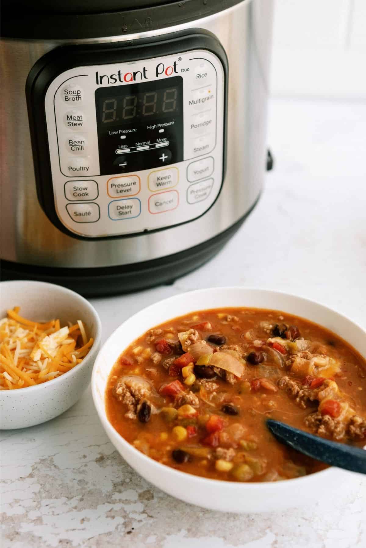 Instant Pot Ground Turkey Taco Chili Recipe