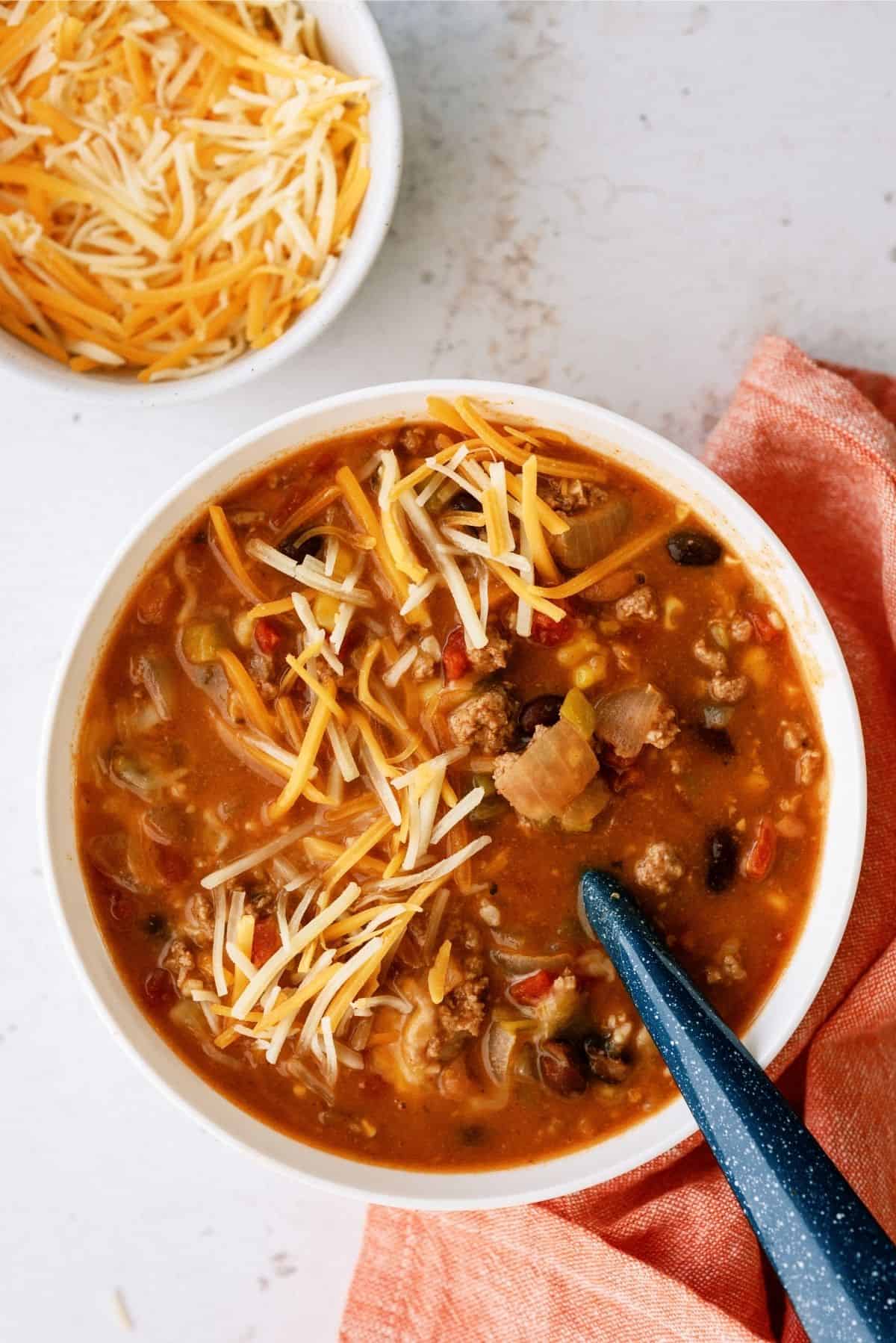 Instant Pot Ground Turkey Taco Chili Recipe