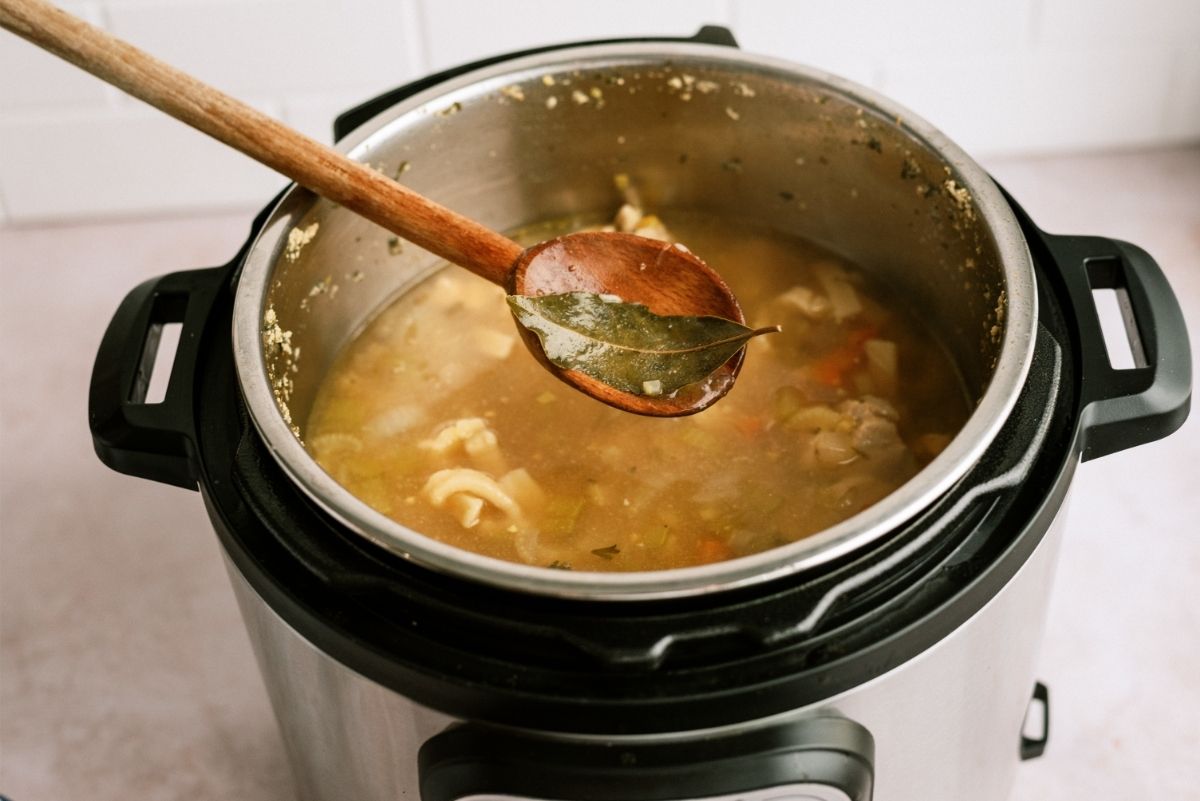 Removing Bay Leaf from Instant Pot Chicken Noodle Soup