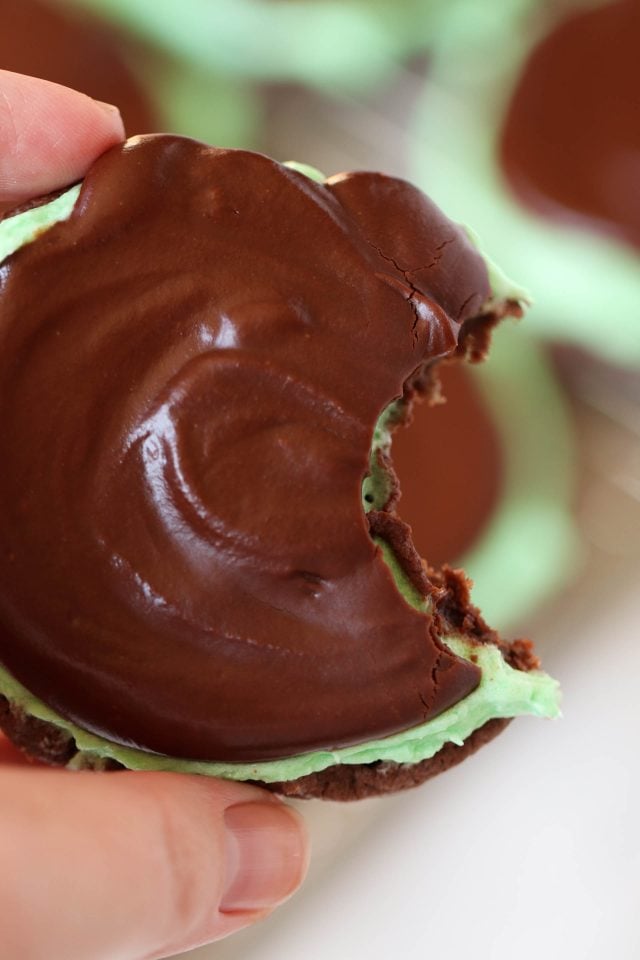 Grasshopper Mint Chocolate Cake Cookies