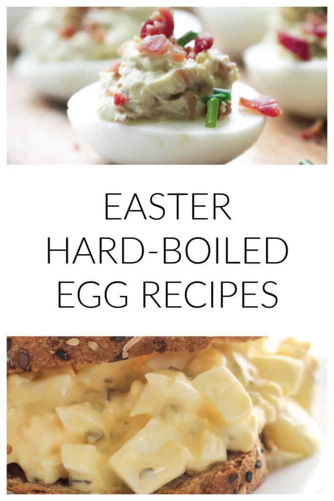 leftover hard-boiled egg recipes from easter - deviled eggs and egg salad sandwiches