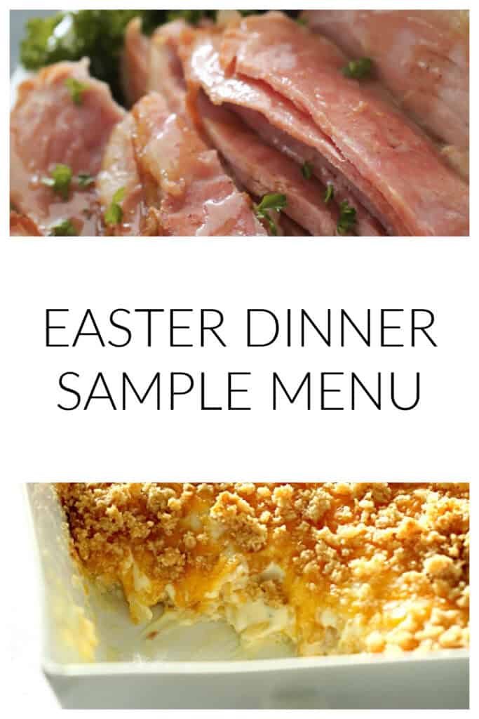 easter dinner menu sample ideas - ham and cheese potatoes