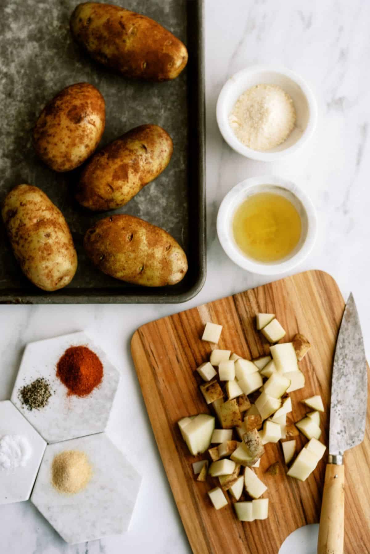 Ingredients for Roasted Parmesan Potatoes