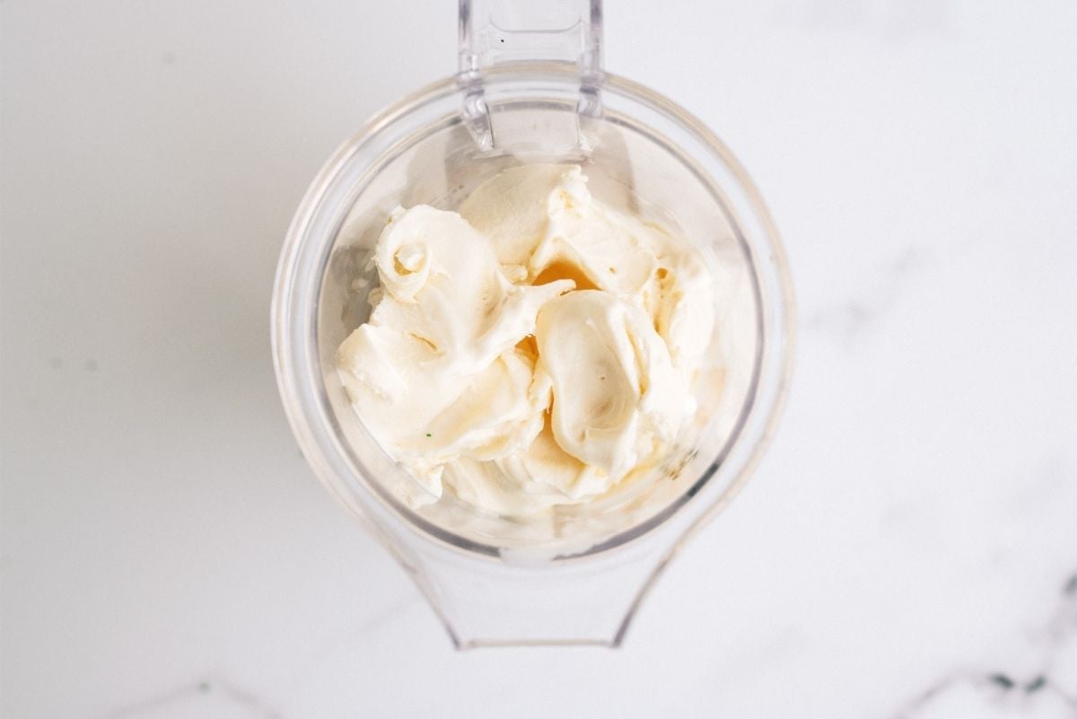 Vanilla Ice Cream in Blender for Copycat McDonald's Shamrock Shake