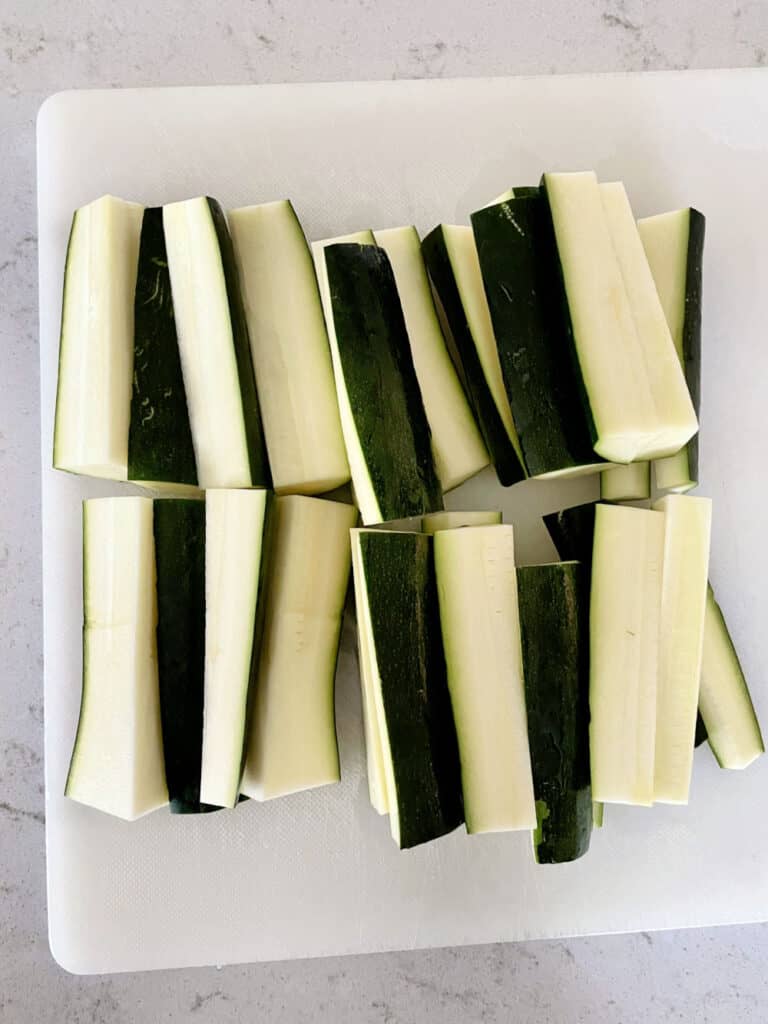 zucchini cut into sticks