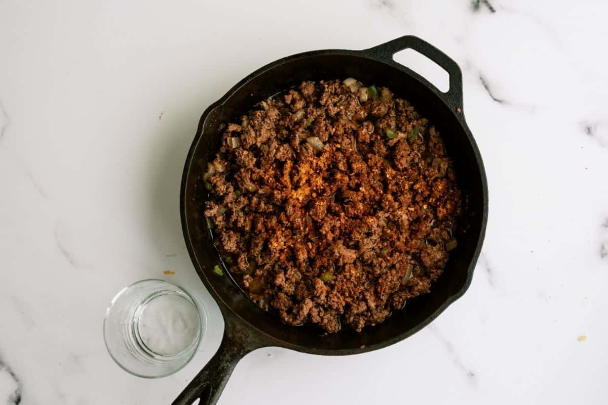 Ground Beef in Skillet