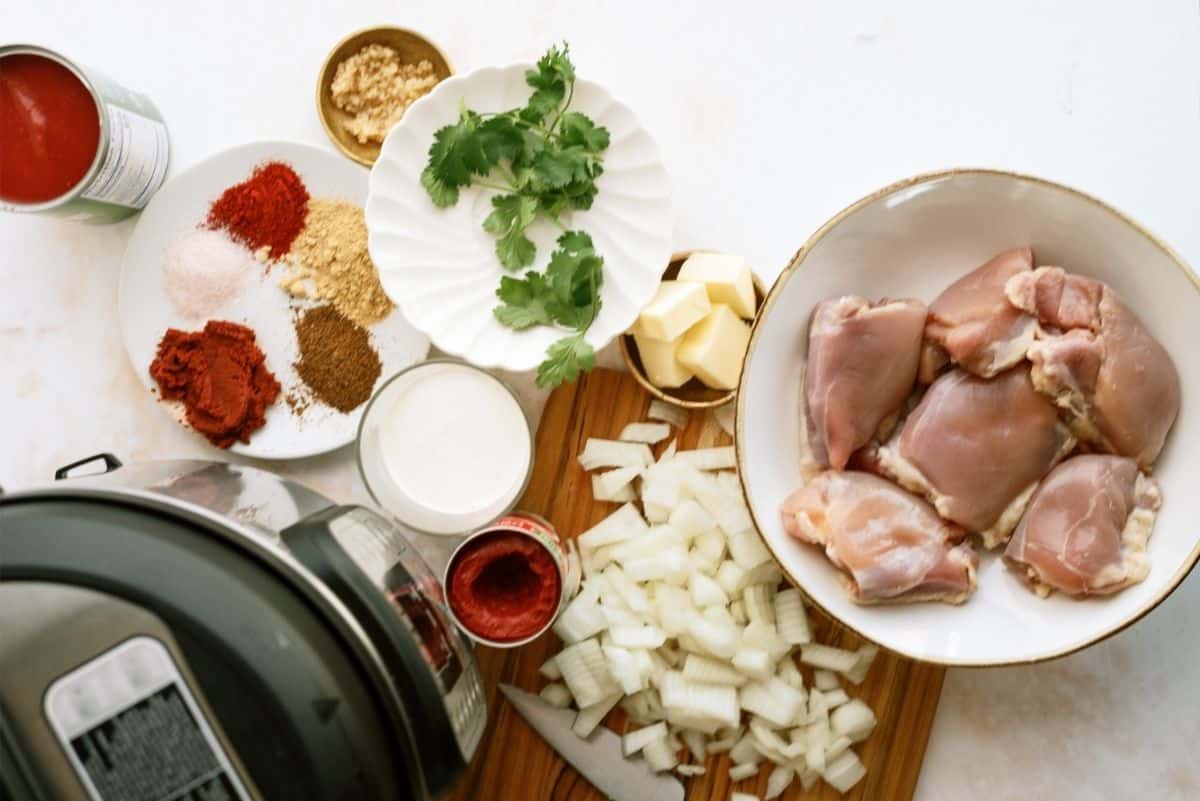 Ingredients for Instant Pot Butter Chicken
