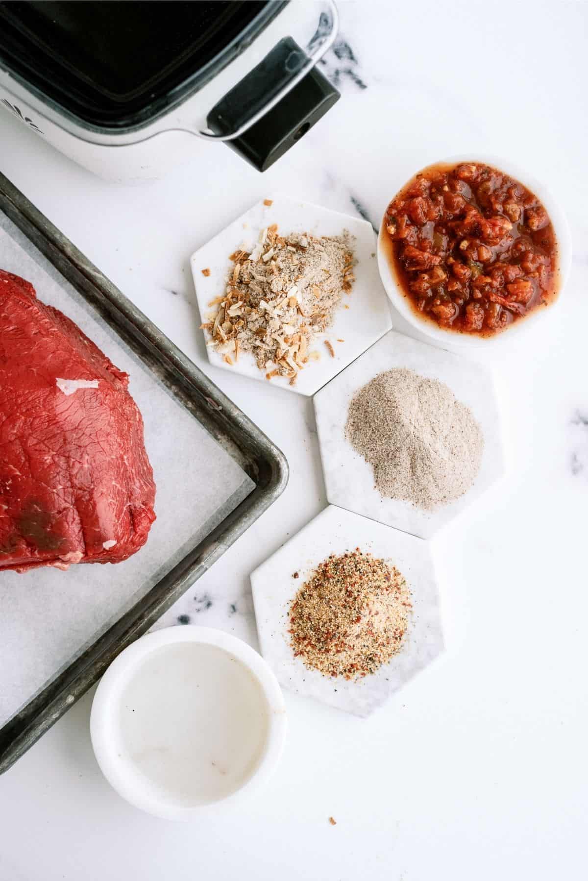 Ingredients for Three Envelope Pot Roast Sliders