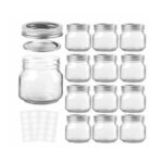 examples of glass jam jars with metal lids