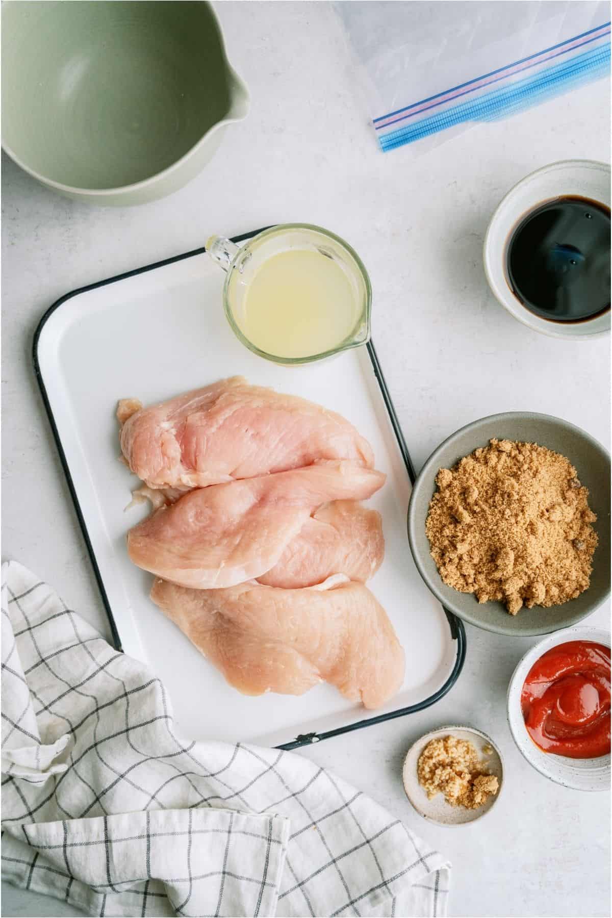 Ingredients needed to make Grilled Huli Huli Chicken.