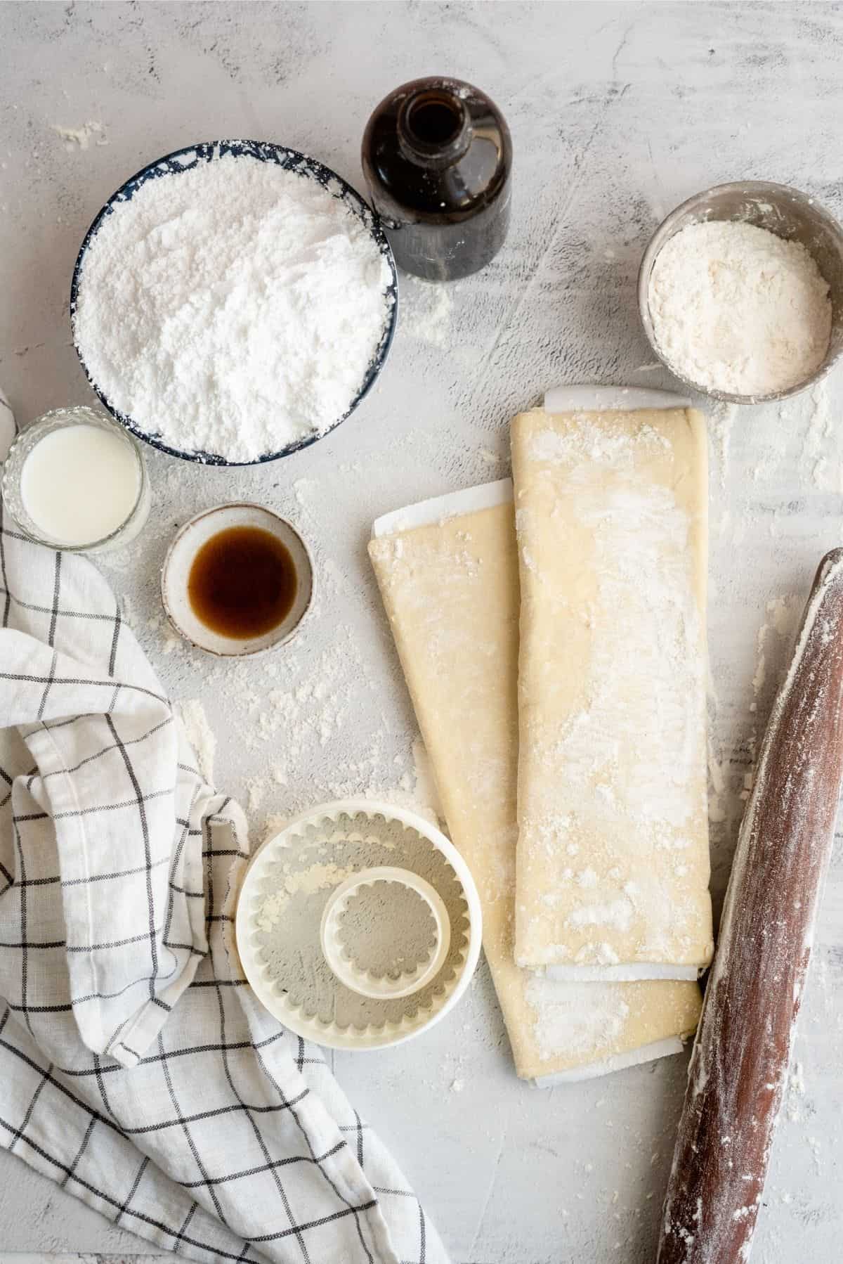 Ingredients for Puff Pastry Donuts Recipe