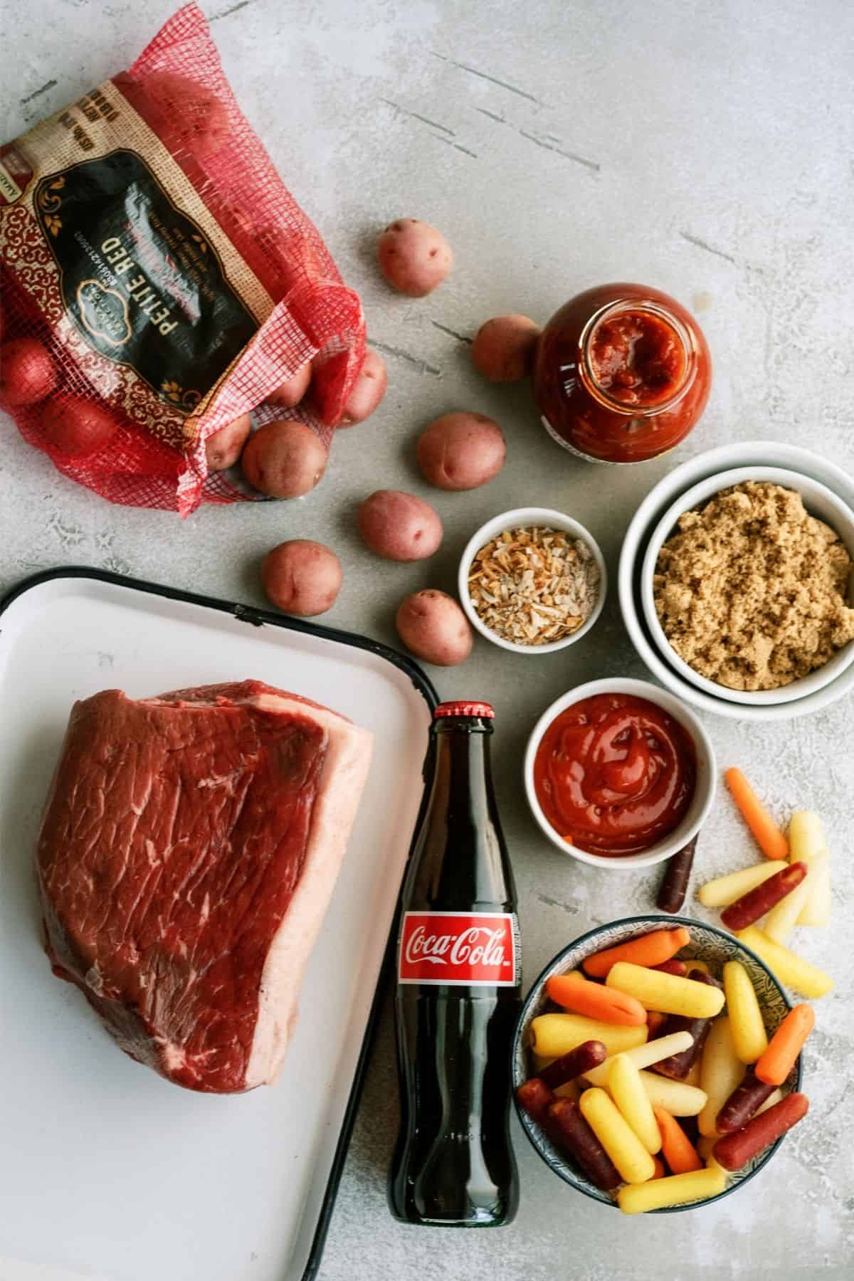 Ingredients for Melt In Your Mouth Slow Cooker Pot Roast