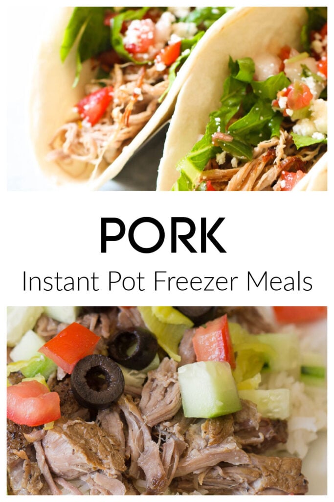 freezer meals for your instant pot made with pork