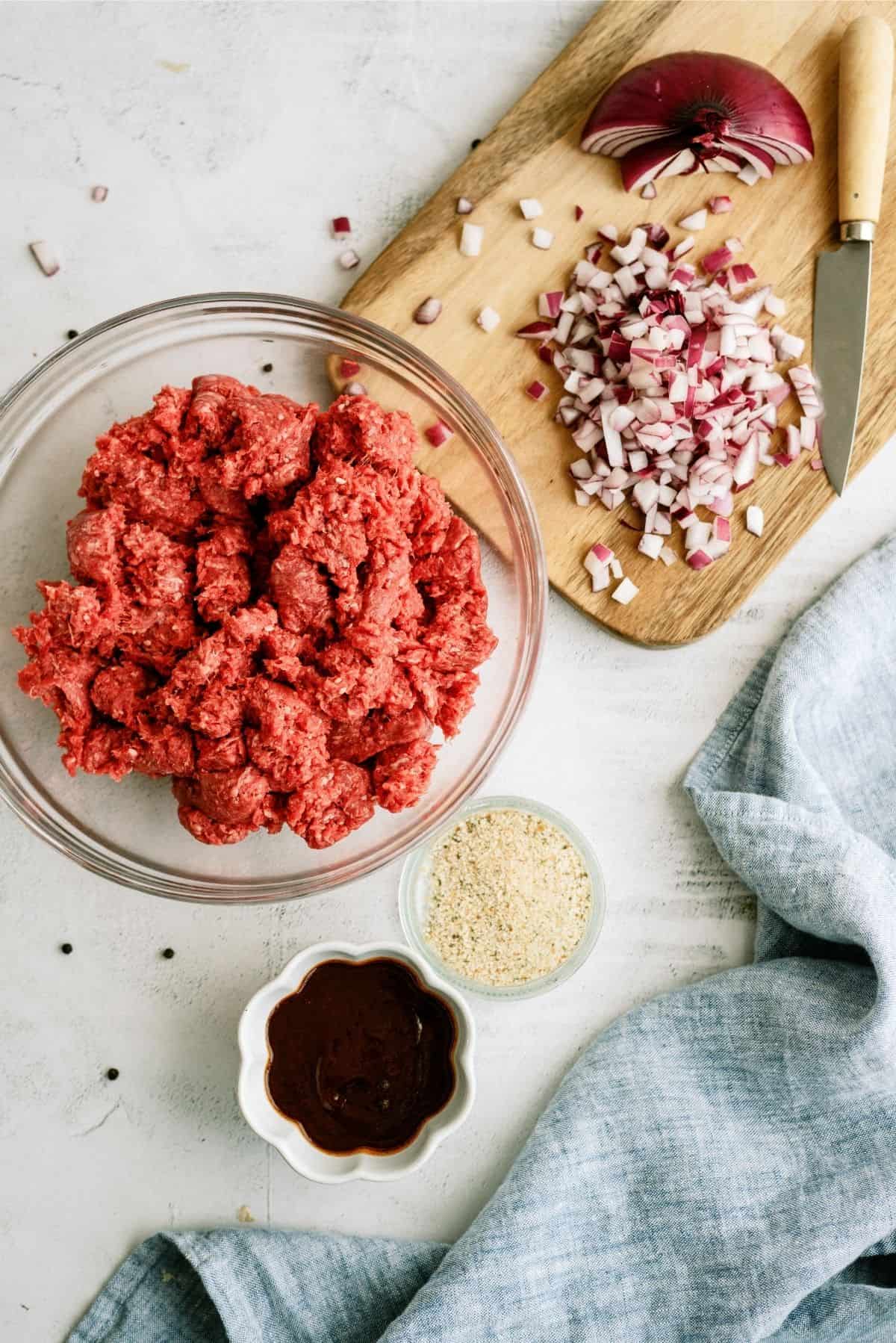 Ingredients for Baked Cheeseburger Sliders