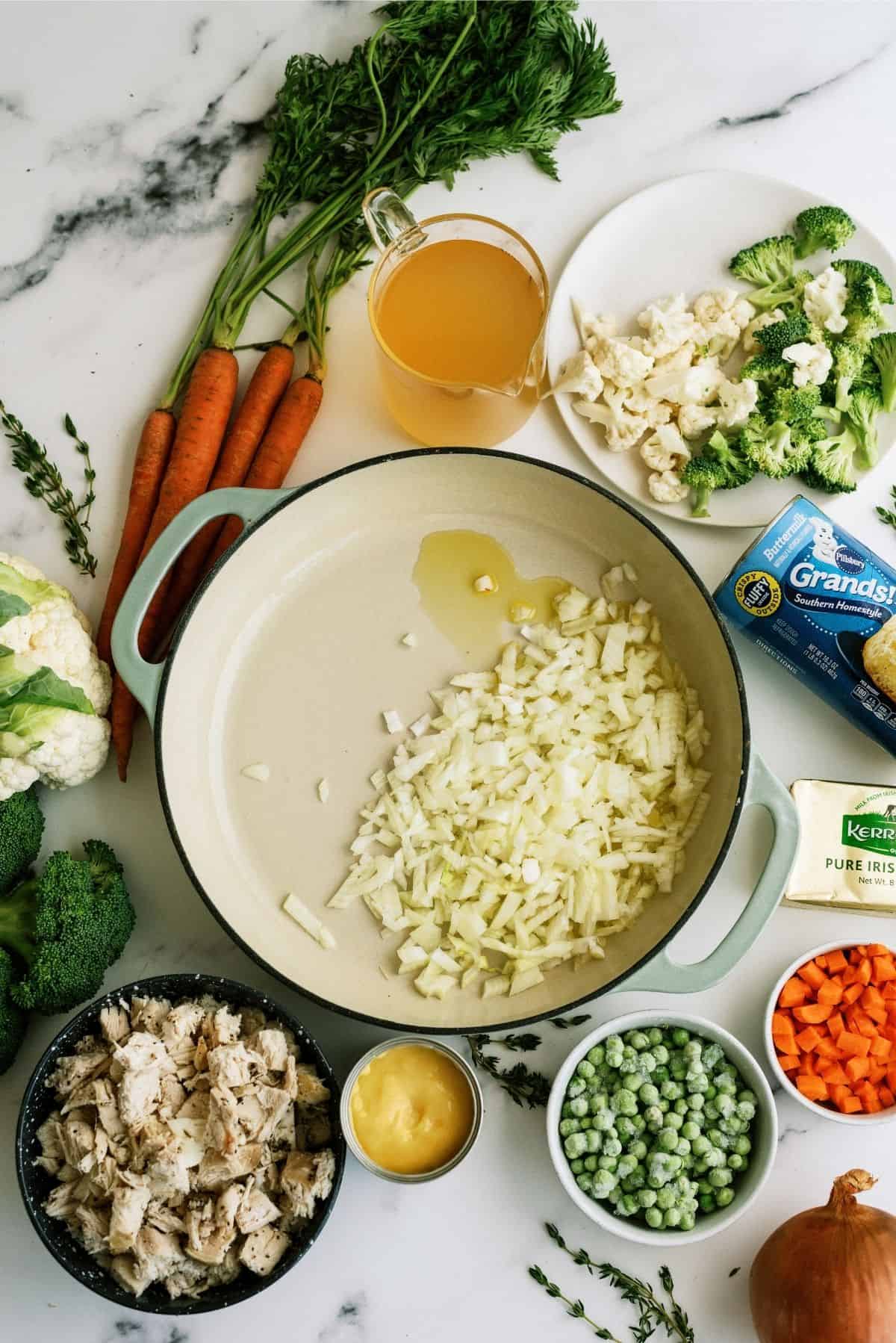 Ingredients for Easy Biscuit Chicken Pot Pie Recipe