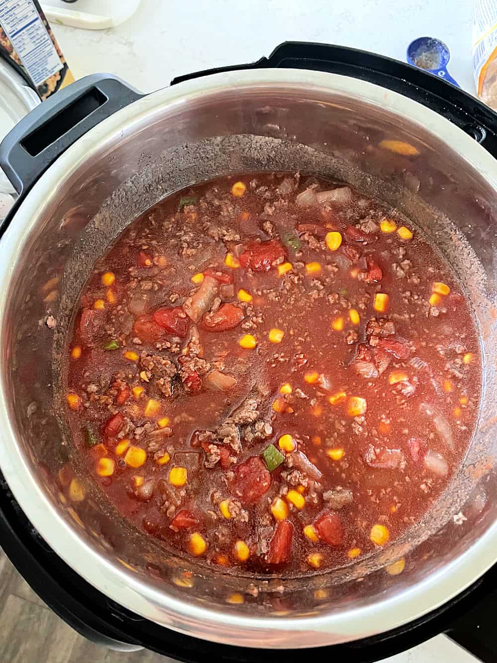 Ground Beef and Tomatoes, brown sugar, soy sauce and Worcestershire sauce