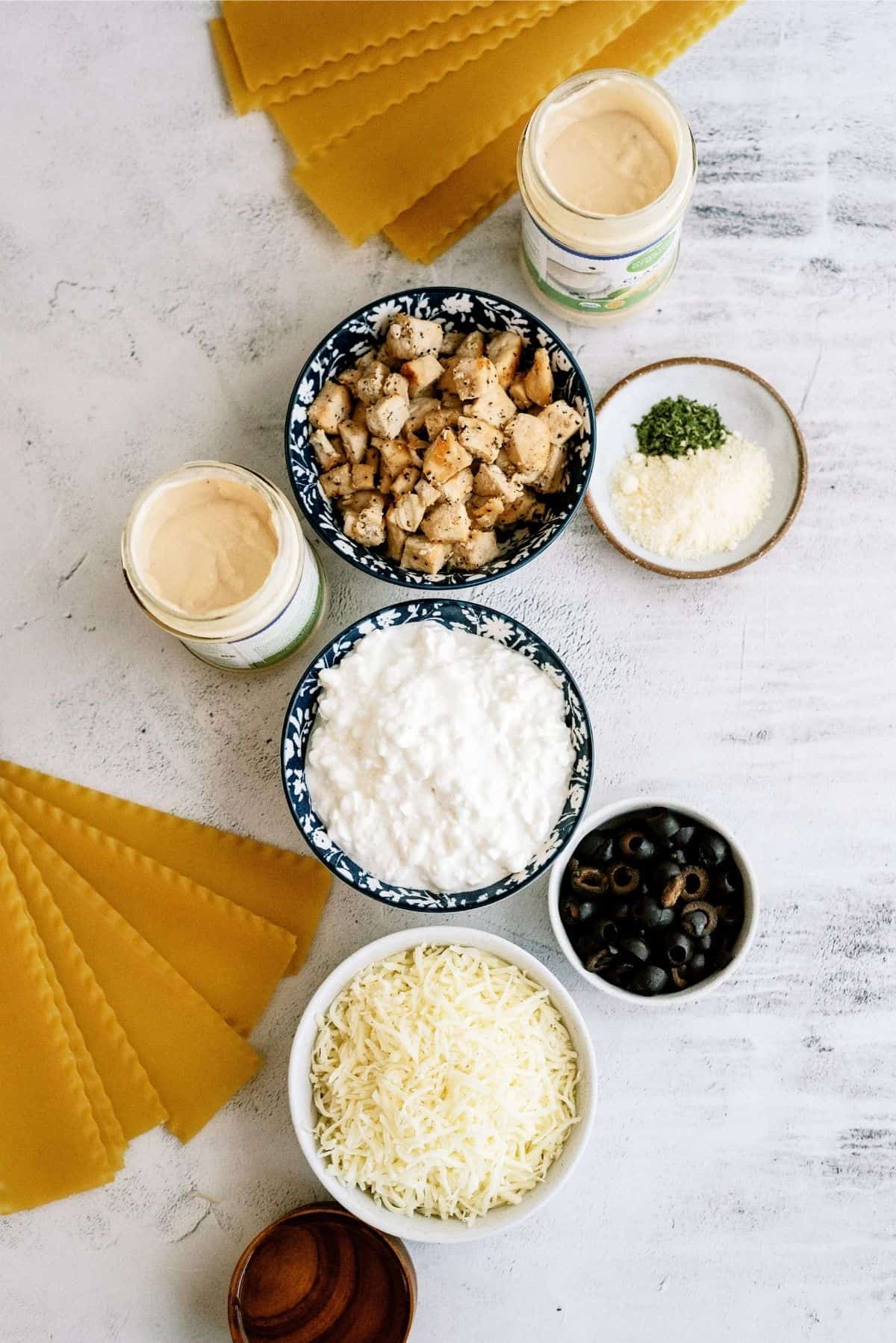 Ingredients for Slow Cooker Chicken Alfredo Lasagna Recipe