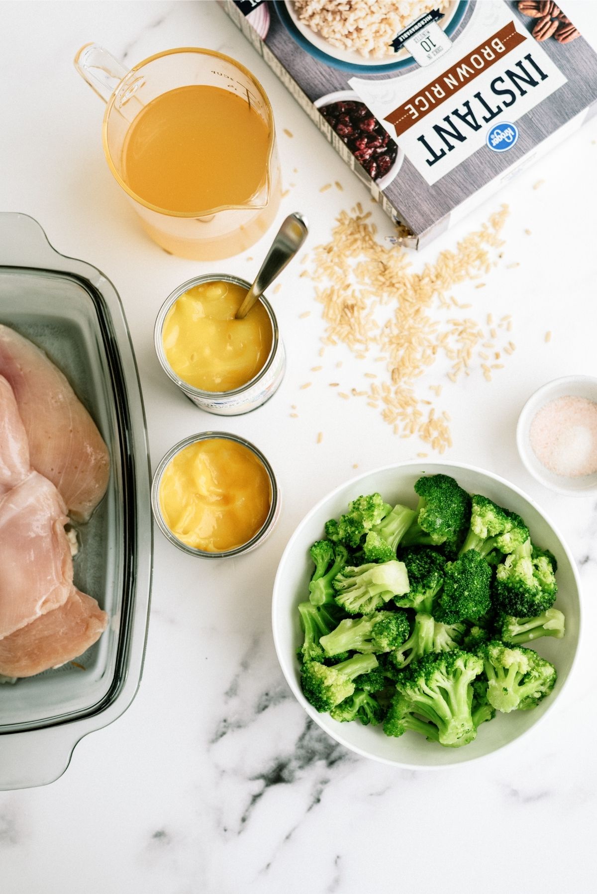 Ingredients for Slow Cooker Chicken and Broccoli Over Rice