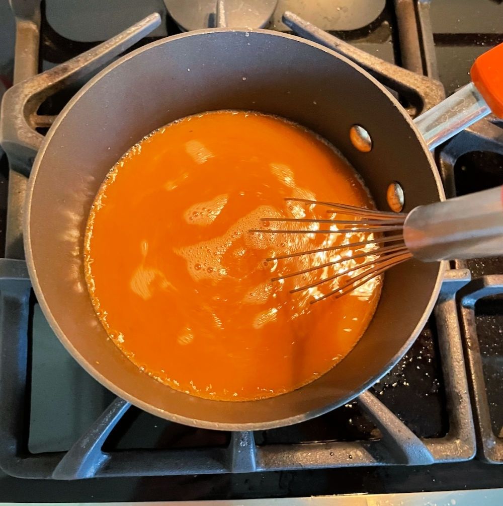 add drippings to roux to make a gravy